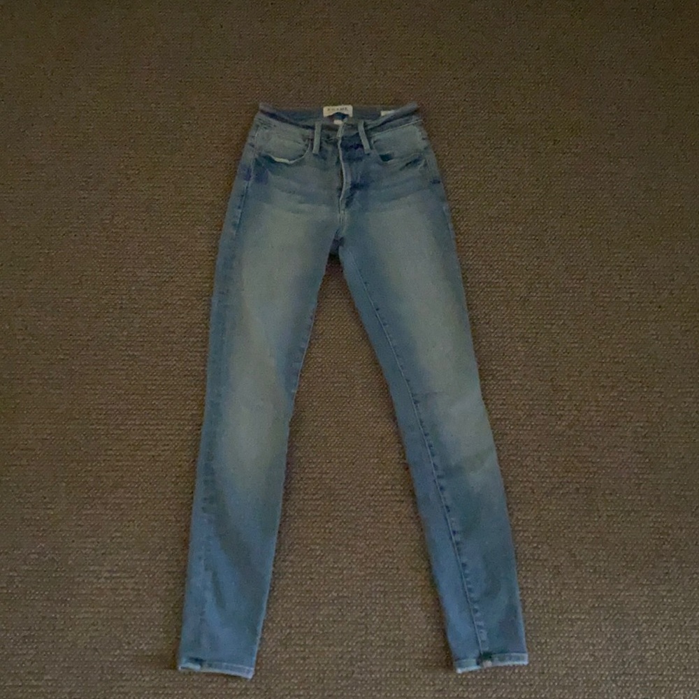 Frame Skinny Blue Jeans